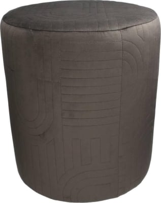 Kersten Pulla flauel m. ísaum 41x41x45cm grey