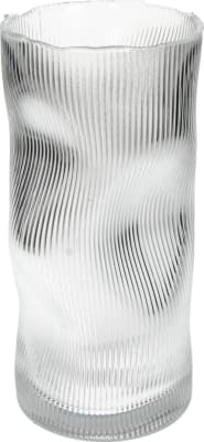Kersten Vasi gler rifflaður ö13cm h:26cm clear