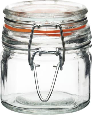 KitchenCraft Home Made krukka gler m/smelltu loki Hexa kringl. 120ml