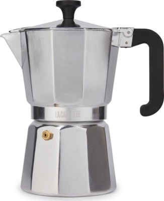 KitchenCraft La Cafetière espresso þrýstikanna 6 bolla ál, silver