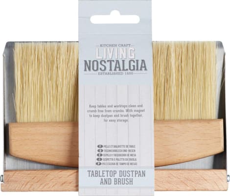 KitchenCraft Living Nostalgia kústur og fægiskófla sett viður