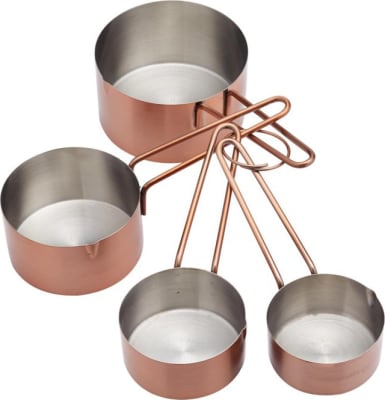 KitchenCraft Master Class mæliskeiðar stál 4stk copper