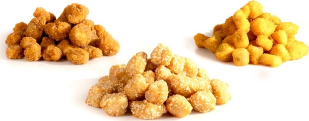 Kjúklingapoppkorn Breaded þrjár tegundir