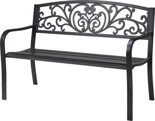 Koopman Bekkur með baki og örmum 127x60x85 metal black