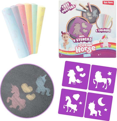 Krítar- Unicorn 6stk.pk. m/skapalón (24)