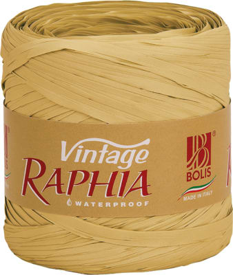 Krullukefli-RAFHIA VINTAGE Senape 200mtr