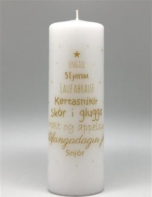 Kubbakerti Jól-gylltir stafir 7×18 (12)