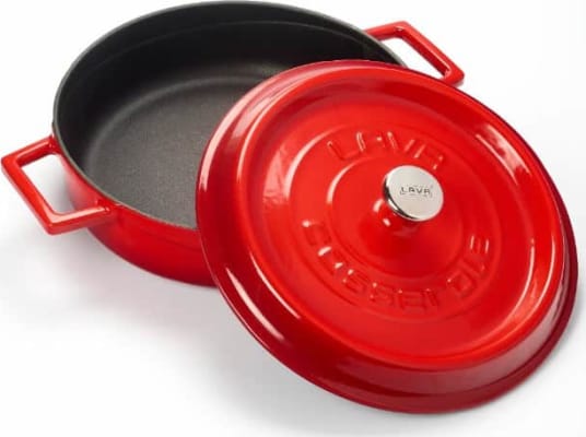 LAVA steypujárns pottapanna Rauð – 24 cm