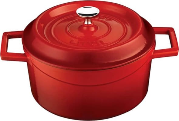LAVA steypujárns pottur emeleraður 18 cm – Rauður