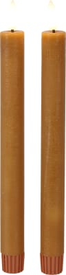 LED-Kerti Rustik 2stk.pk 24cm. Amber(12