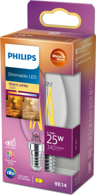 LEDF 25W B35 E14 WW GLÆR WGD