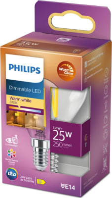 LEDF 25W P45 E14 WW GLÆR DIM