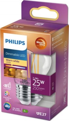 LEDF 25W P45 E27 WW GLÆR DIM