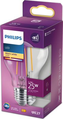 LEDF Almenn 25W glær filament