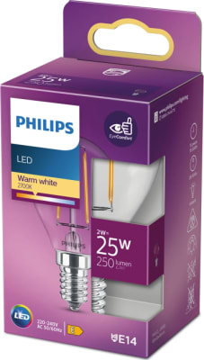LEDF KÚLA 25W GLÆR FILAMENT E14
