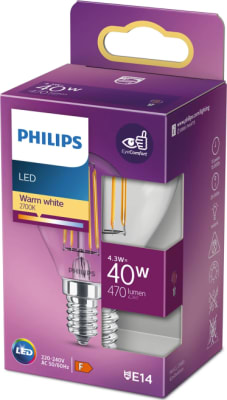 LEDF KÚLA 40W GLÆR FILAMENT E14