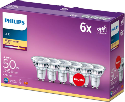 LEDG 50W GU10 ND WW 230V 36D Ódim 6 PACK