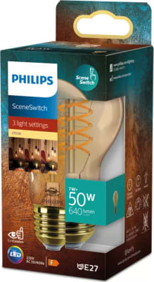 LEDS 50W Almenn E27 2200K GOLD SceneSwitch