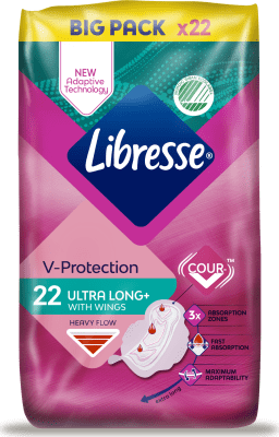 Libresse dömbindi Long DUO  m. væng 8x22stk