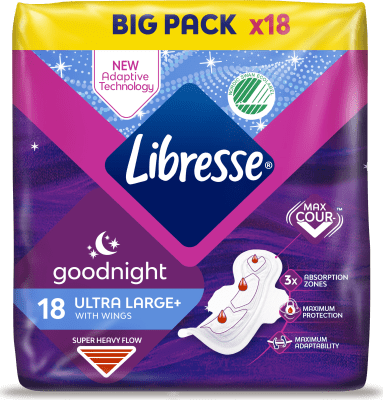 Libresse Næturbindi  DUO  6x18stk