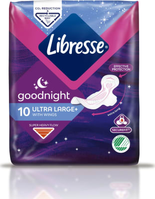 Libresse næturbindi Ultra Night 12x10stk