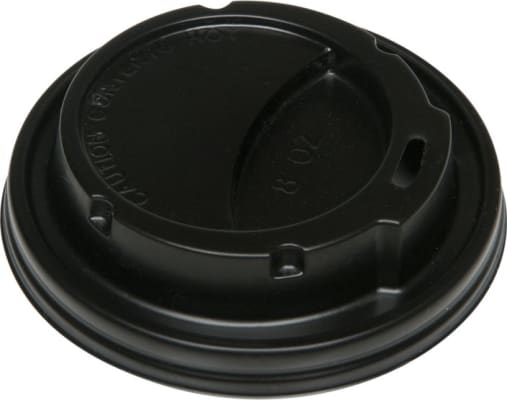 Lok fyrir kaffibolla 12oz svart 1000stk