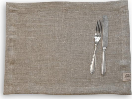 Lovely Linen Diskamotta 37x50 natural rustic beige