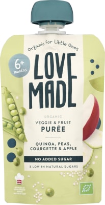 LoveMade skvísa – Mauk – quinoa, baunir, kúrbítur, epli, 6+ mán (7)