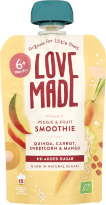LoveMade skvísa – Mauk – quinoa, gulrætur, maískorn, mangó, 6+ mán (7)