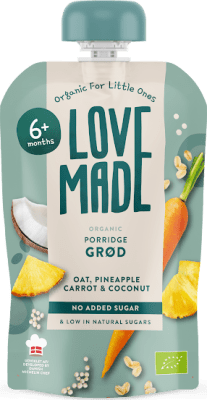 LoveMade skvísa Grautur hafrar, ananas, gulrætur, kókos 6+ mán (7)