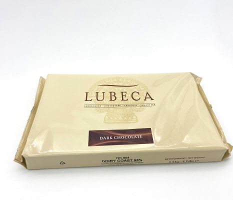 Lubeca Ivory Coast 55% Dark Chocolate Couverture Chips