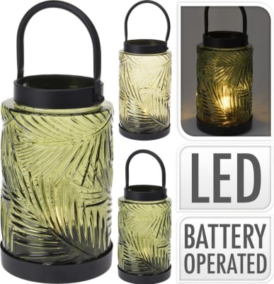 Lukt 12x20cm gler LED rafhlöður 2mism 1stk