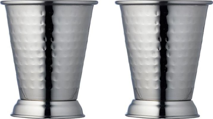 Lyngby Glas Bollar/krúsir 40cl hamraðar, án halds 2stk steel