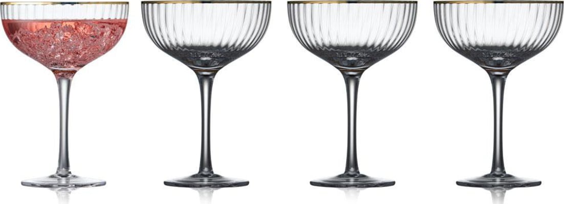 Lyngby Glas Glös kokteil 31,5cl 4stk Palermo gold