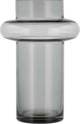 Lyngby Glas Vasi gler 25cm Tube smoke