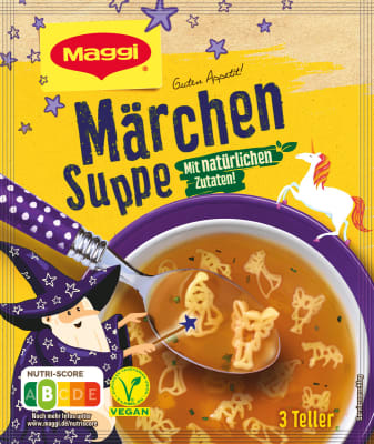 Maggi ævintýra og fígúru pastasúpa