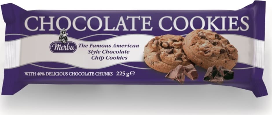 Merba chocolate chip cookies  225g