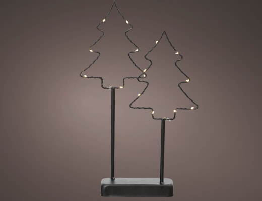 Micro LED Járn Jólatré blk. 22x36cm. (8)