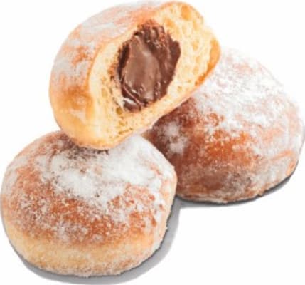 Mini berlínarbollur með Nutella  70stk