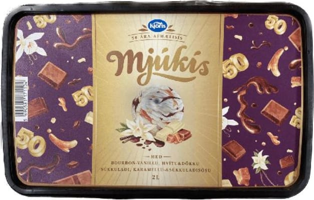 Mjúkís bourbon karamellu 2 ltr