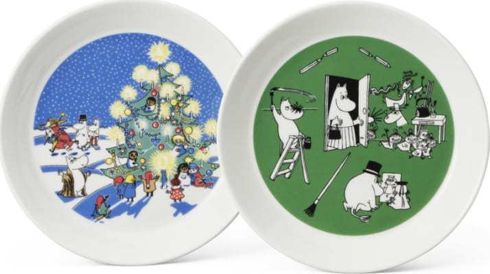 Moomin Diskar 19cm 2stk sett Drawing & Christmas