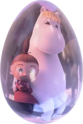 Moomin Páskaegg Snorkstelpan og Mía litla 15 cm