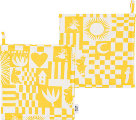 Moomin Pottaleppar 2stk Moomin Party yellow