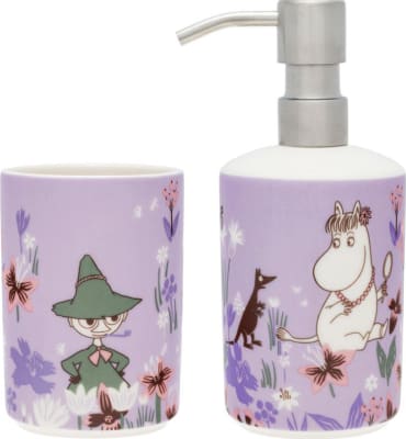 Moomin Sápuskammtari og tannburstaglas Flower Garden IITTALABÚÐIN