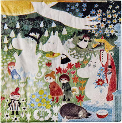 Moomin Servíettur 33cm 20stk, Múmínfj. í töfraenginu