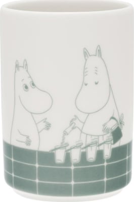 Moomin Tannburstaglas Bathtime hvítt