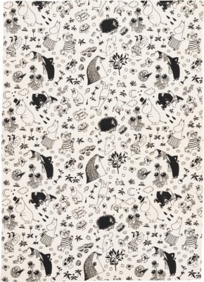 Moomin Viskastykki 50x70cm black&white