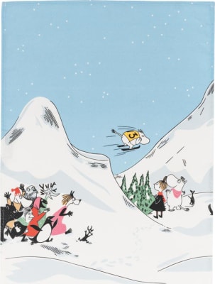 Moomin Viskastykki 50x70cm Ski jumping