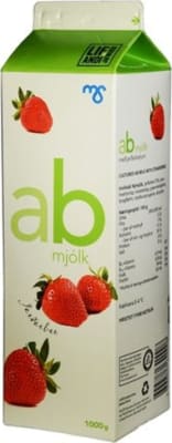 MS AB mjólk m/jarðarberjum 10&#215;1 L/ks