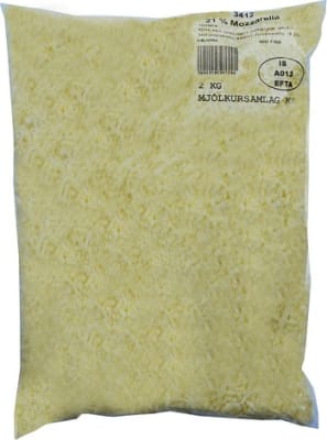 MS Mozzarella 21% rifinn 2 kg/stk